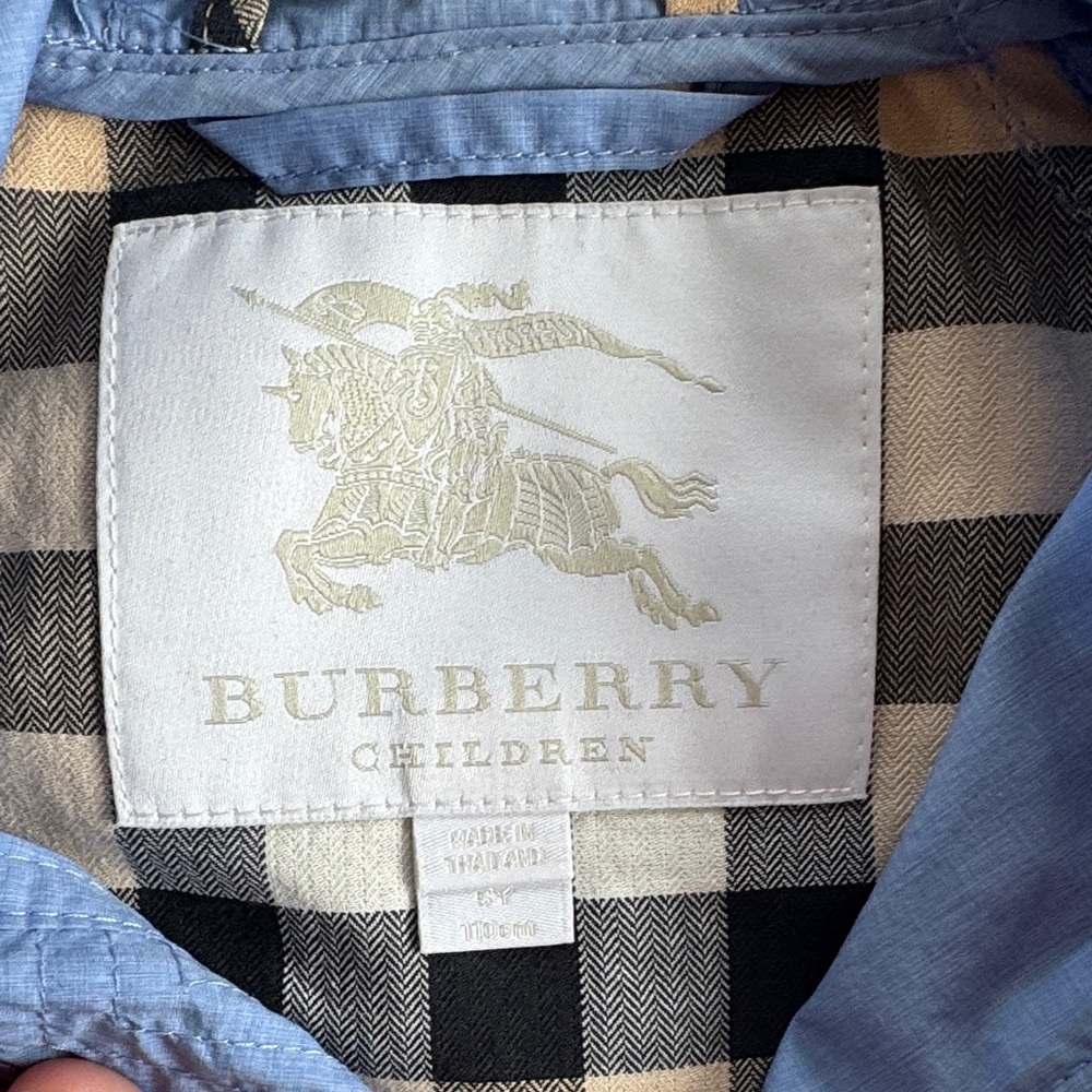 Burberry Sky Blue Kids Hooded Rain and Windbreaker - Picture 2 of 6